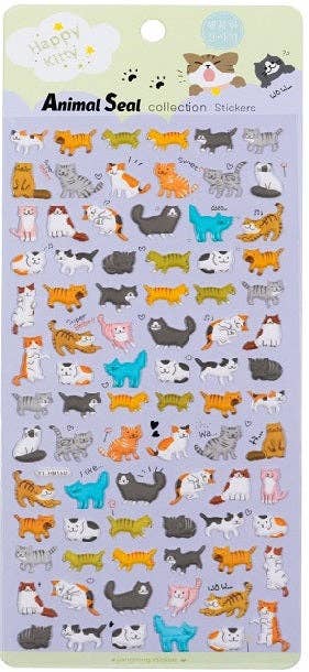 Kitten Puffy Stickers