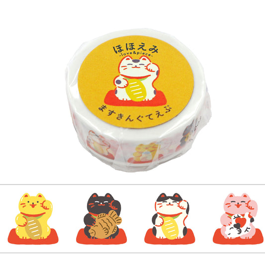 Hohoemi masking tape Maneki neko