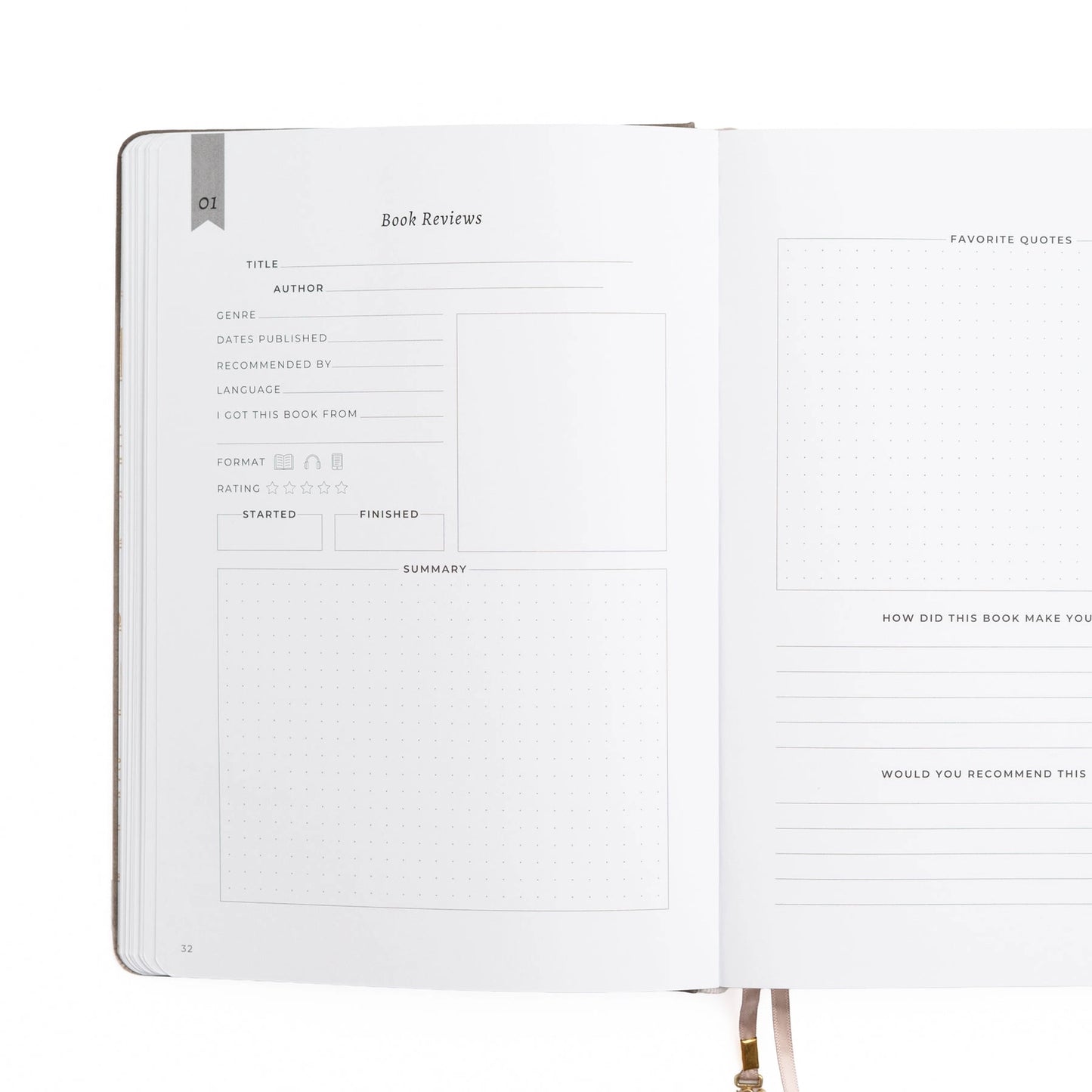 Vintage Library in Lilac: Reading Journal (A5 Size)