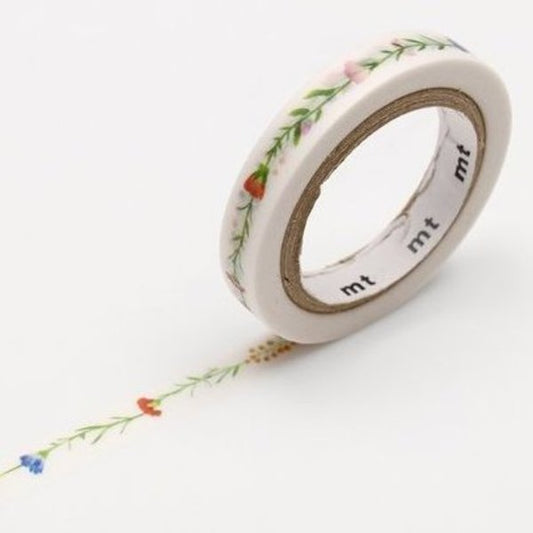Flower Line Washi Tape (mt) (7mm)