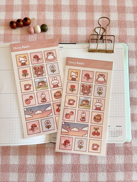 Lovely Cottage Sticker Sheet no.023