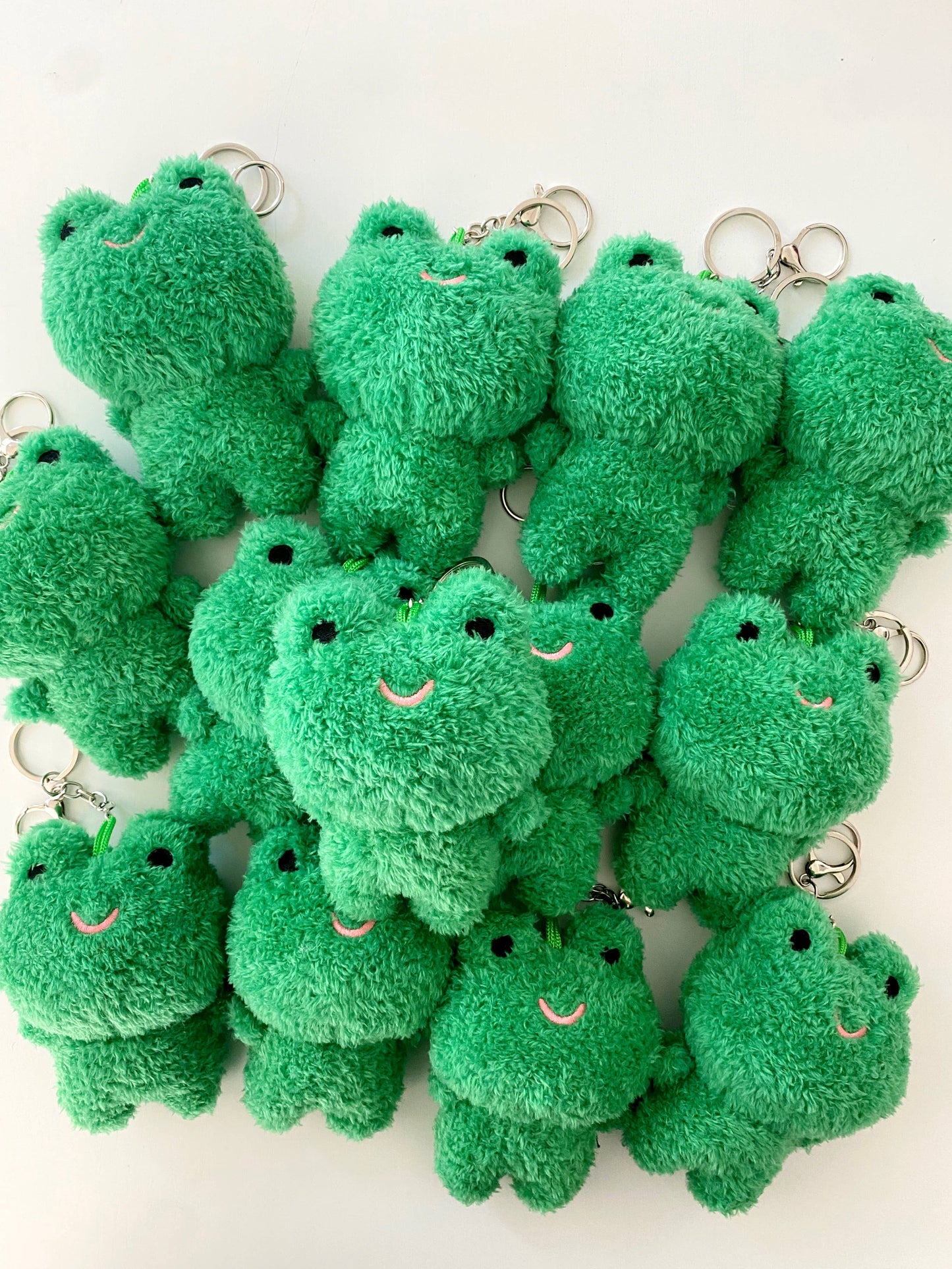 Clover the Frog Plushie Keychain | Bagcharm 