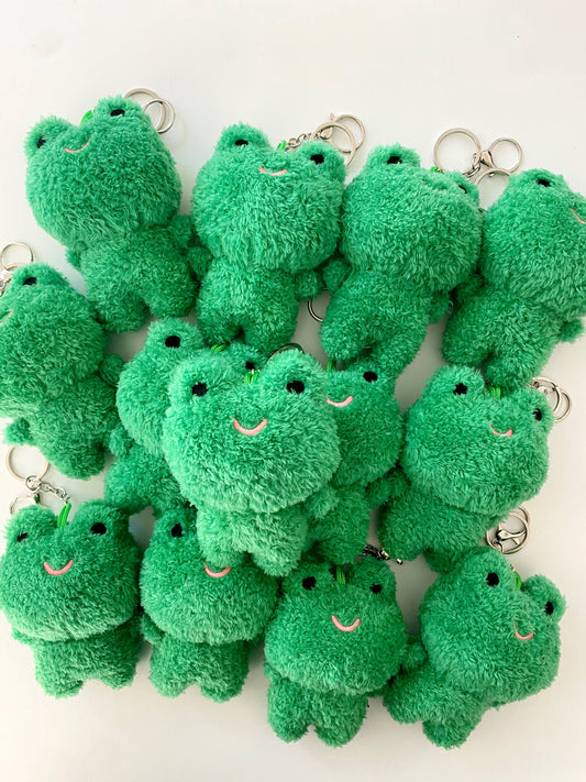 Clover the Frog Plushie Keychain | Bagcharm 