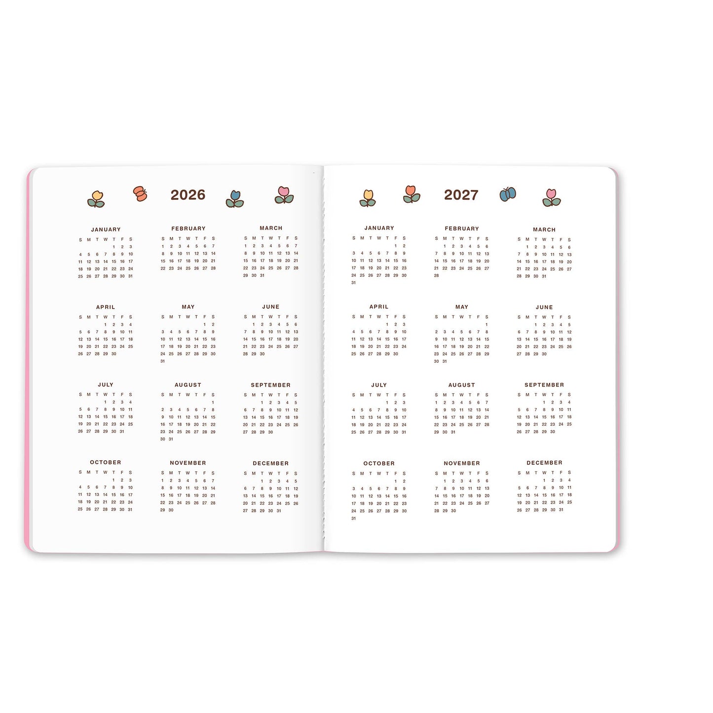 2027 Miffy A Year in Color Just Right Monthly Planner with Enamel Charm Bookmark