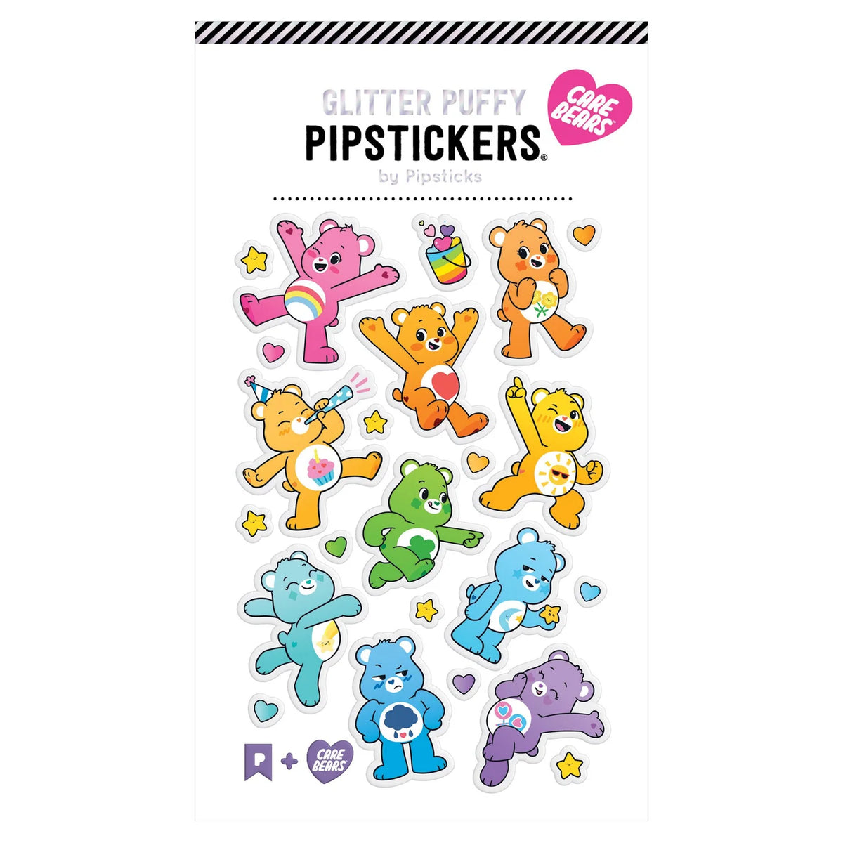 Care Bears Glitter Puffy Stickers