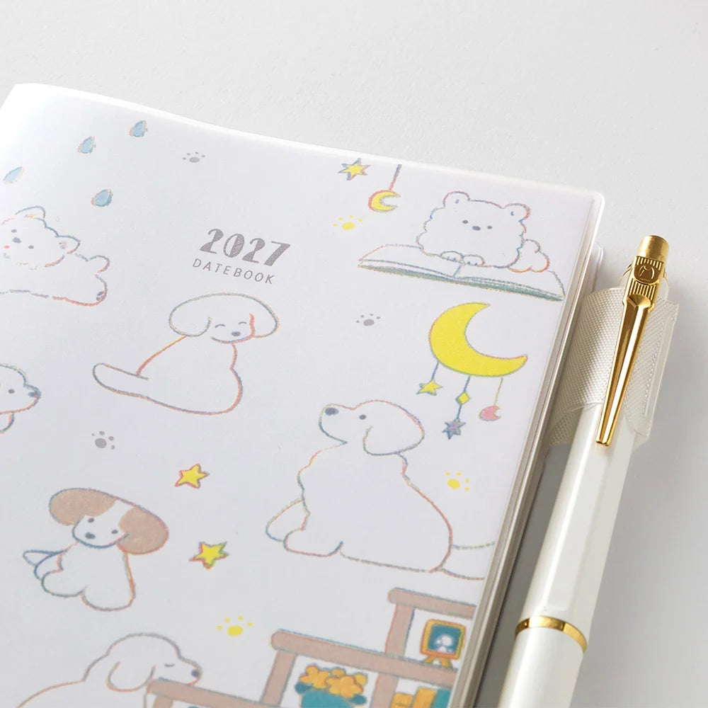 Midori Pocket Diary A6 2027 Softcover Monthly Planner – Dog
