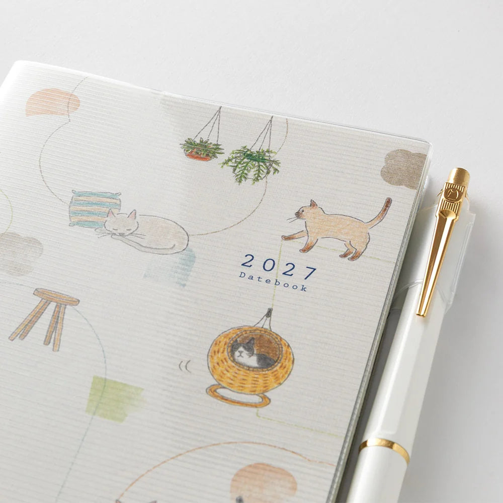 Midori Pocket Diary A6 2027 Softcover Monthly Planner – Cat