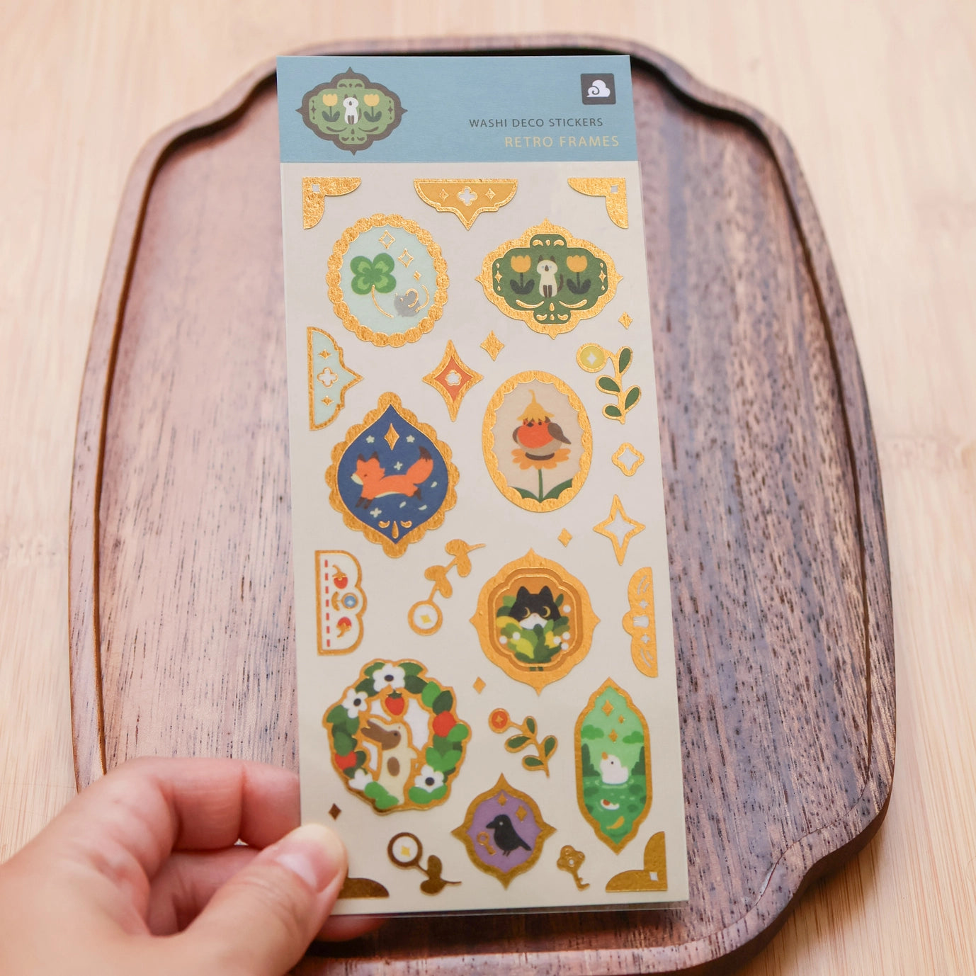 Retro Frames (Gold Foil) - Sticker Sheet (Washi)
