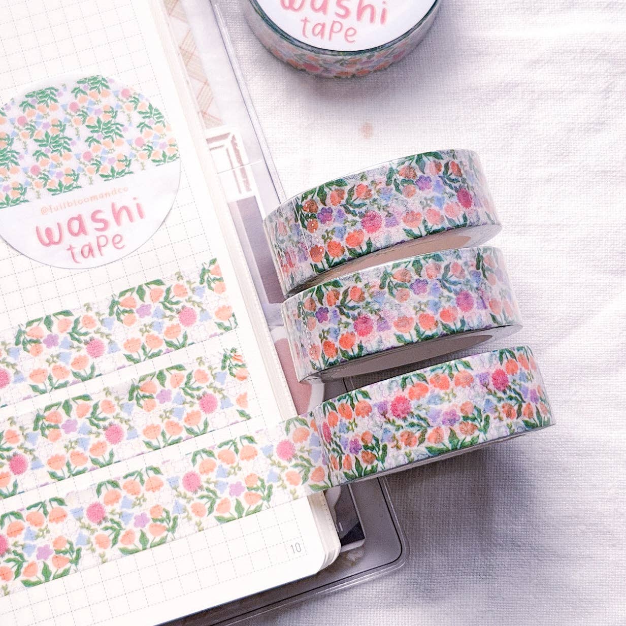 Spring Flower Pattern Washi Tape