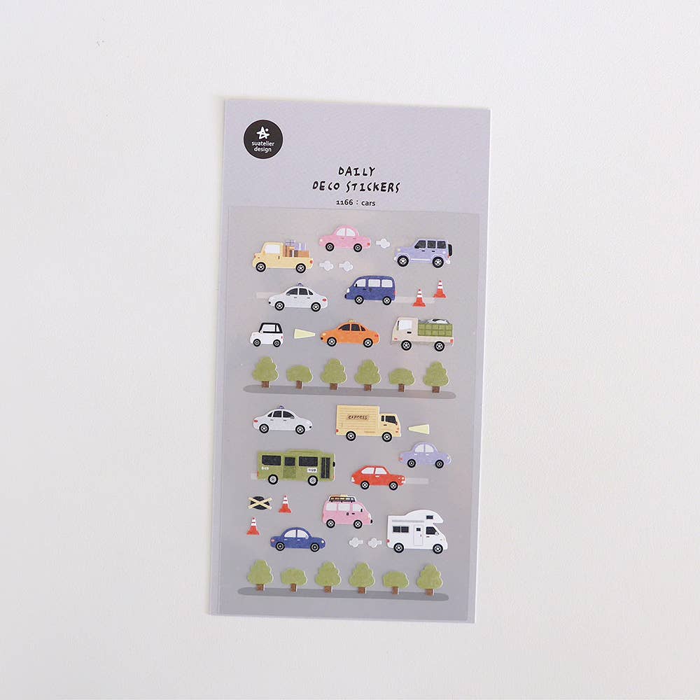 Suatelier-1166: Cars Sticker Sheet
