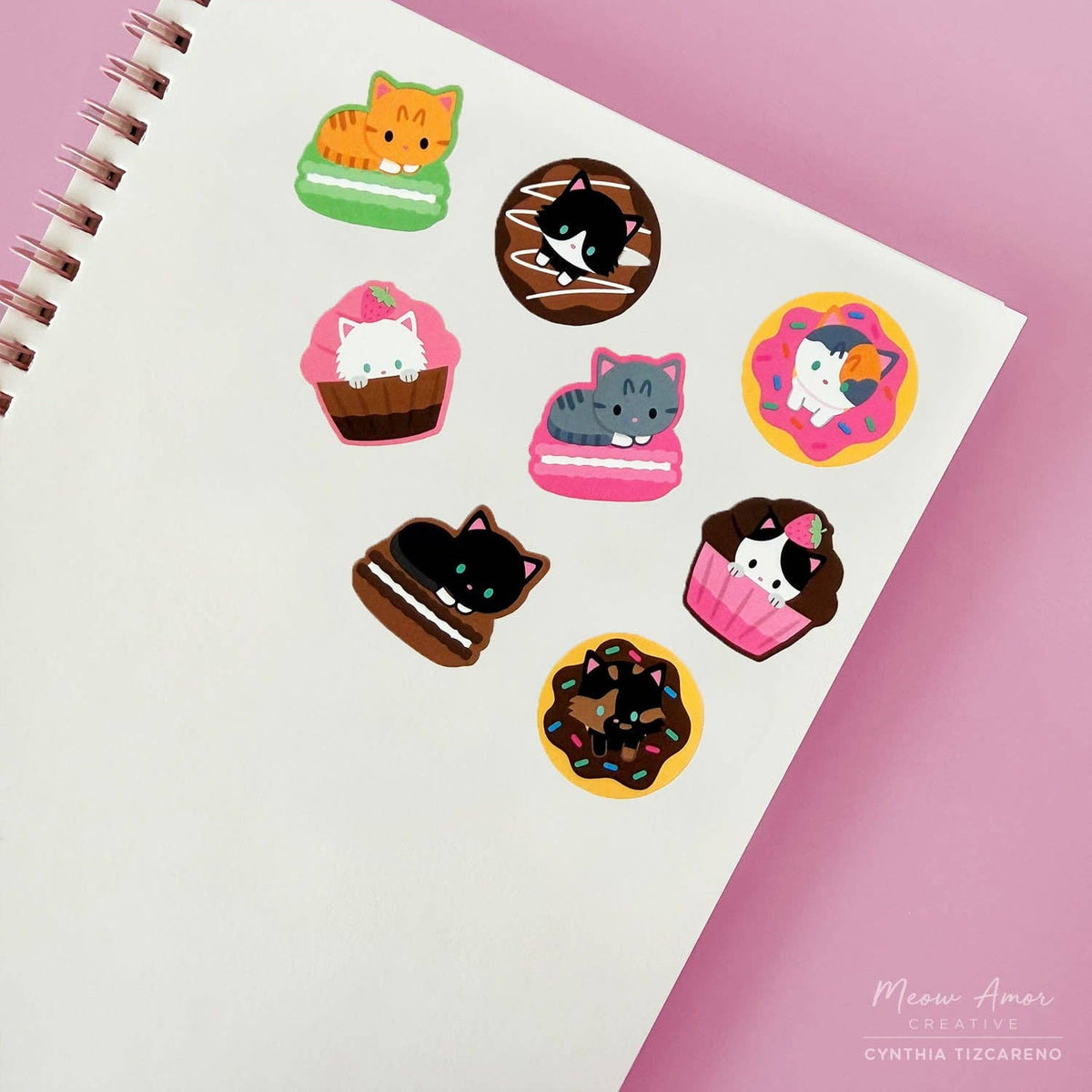Sweets Cats Vinyl Tape Sticker Roll