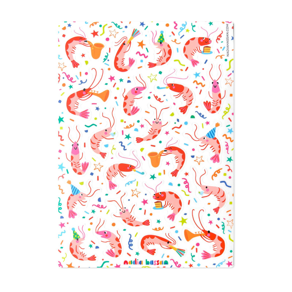 Shrimp Cocktail 5x7 Sticker Sheet