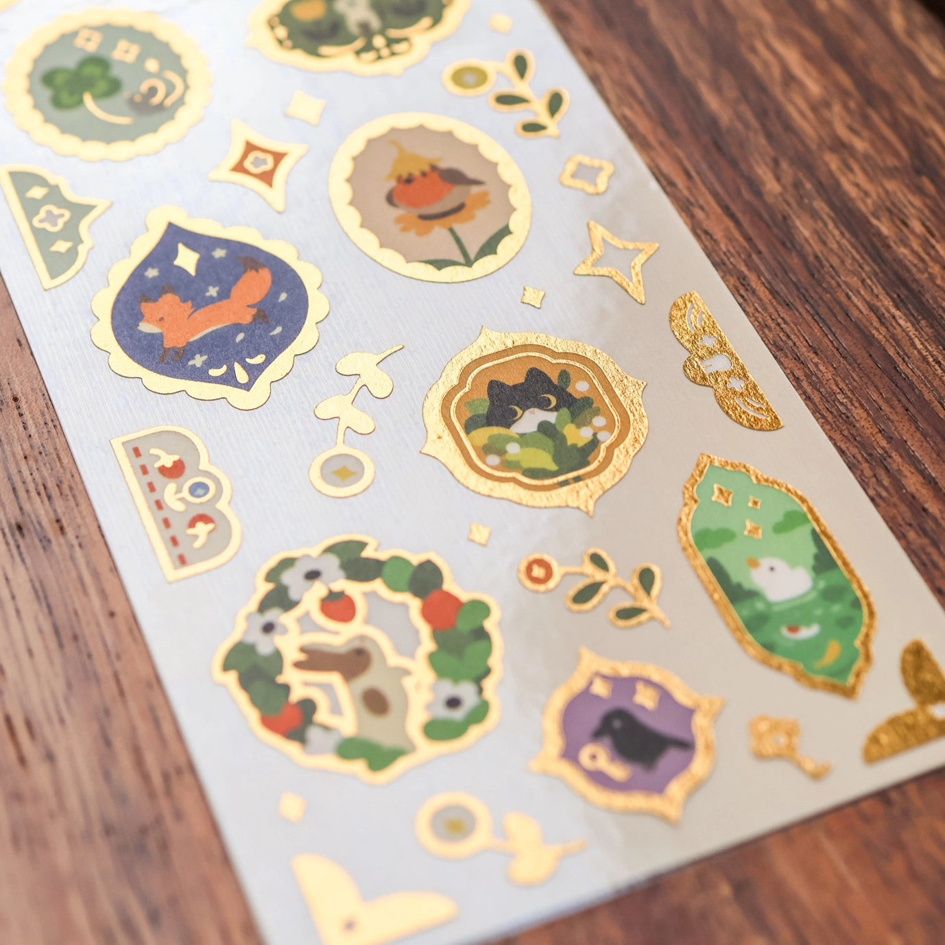 Retro Frames (Gold Foil) - Sticker Sheet (Washi)