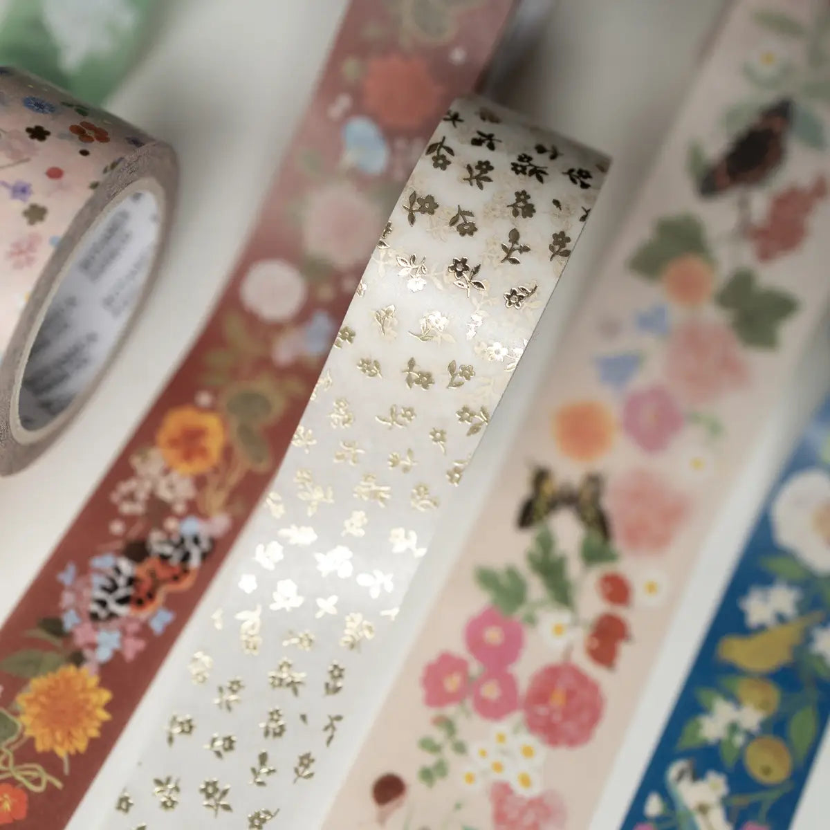 Gold Petite Floral Washi Tape