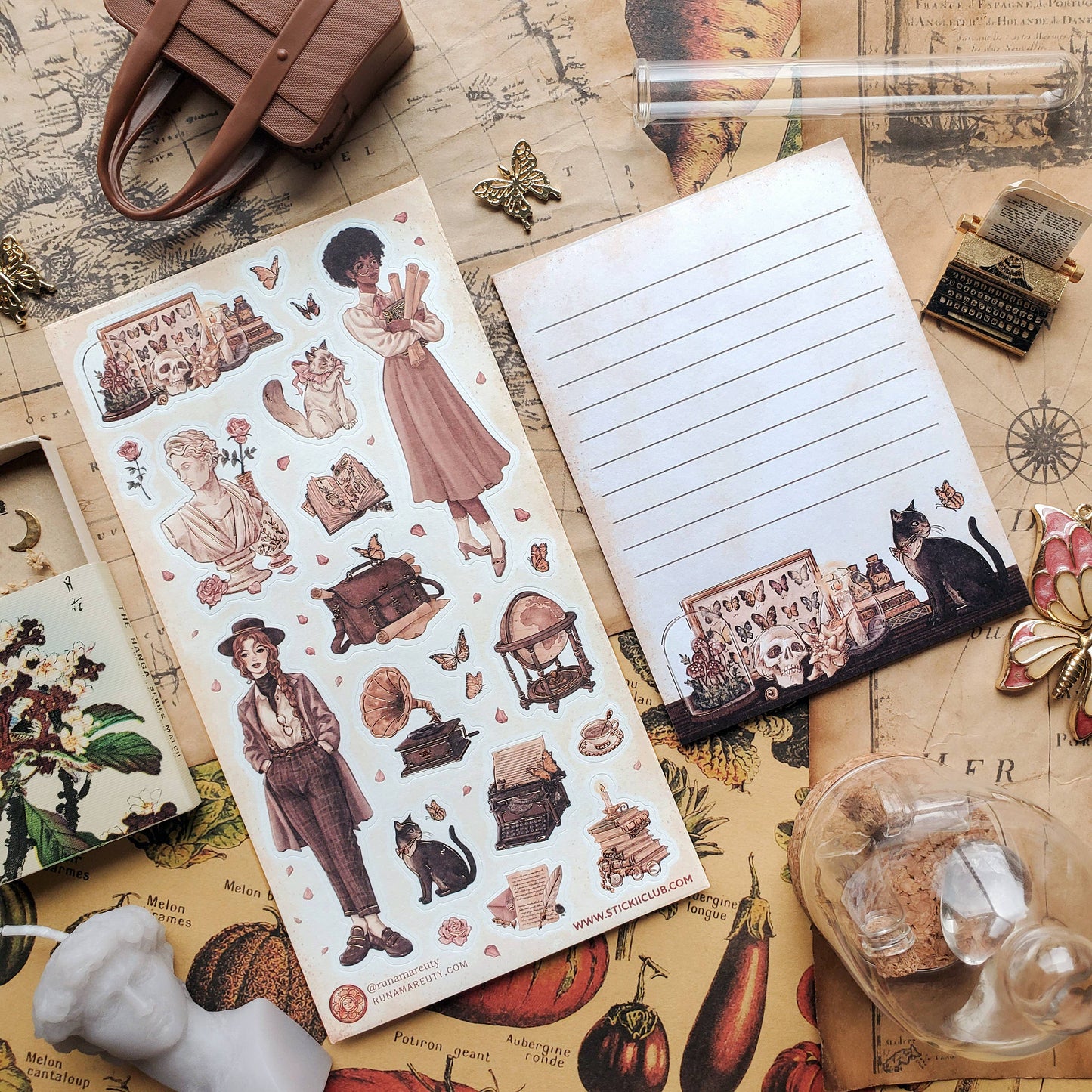 Light & Dark Academia Sticker Sheet