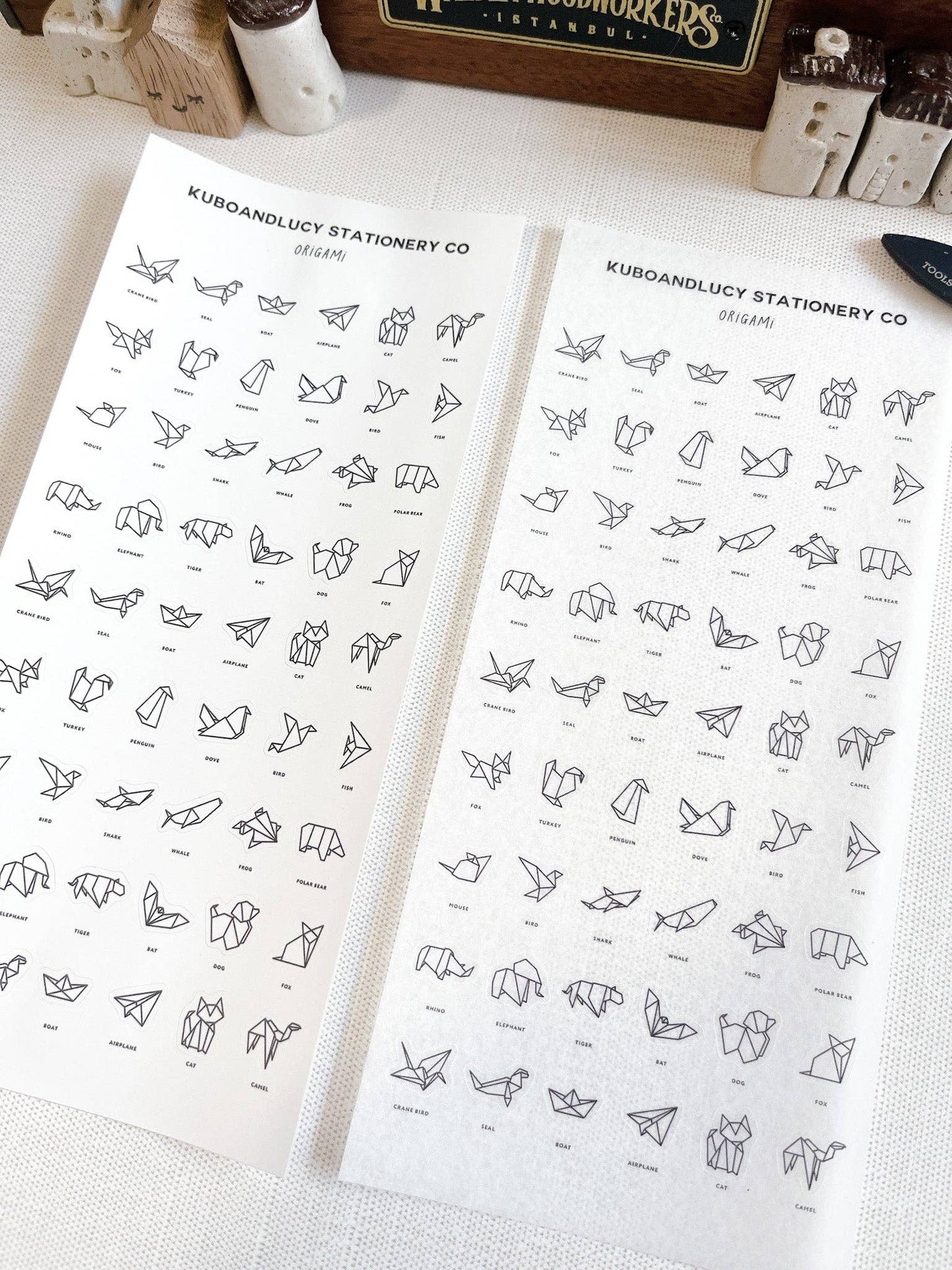 Kuboandlucy Stationery Co | Tiny Animal Origami Sticker Sheet