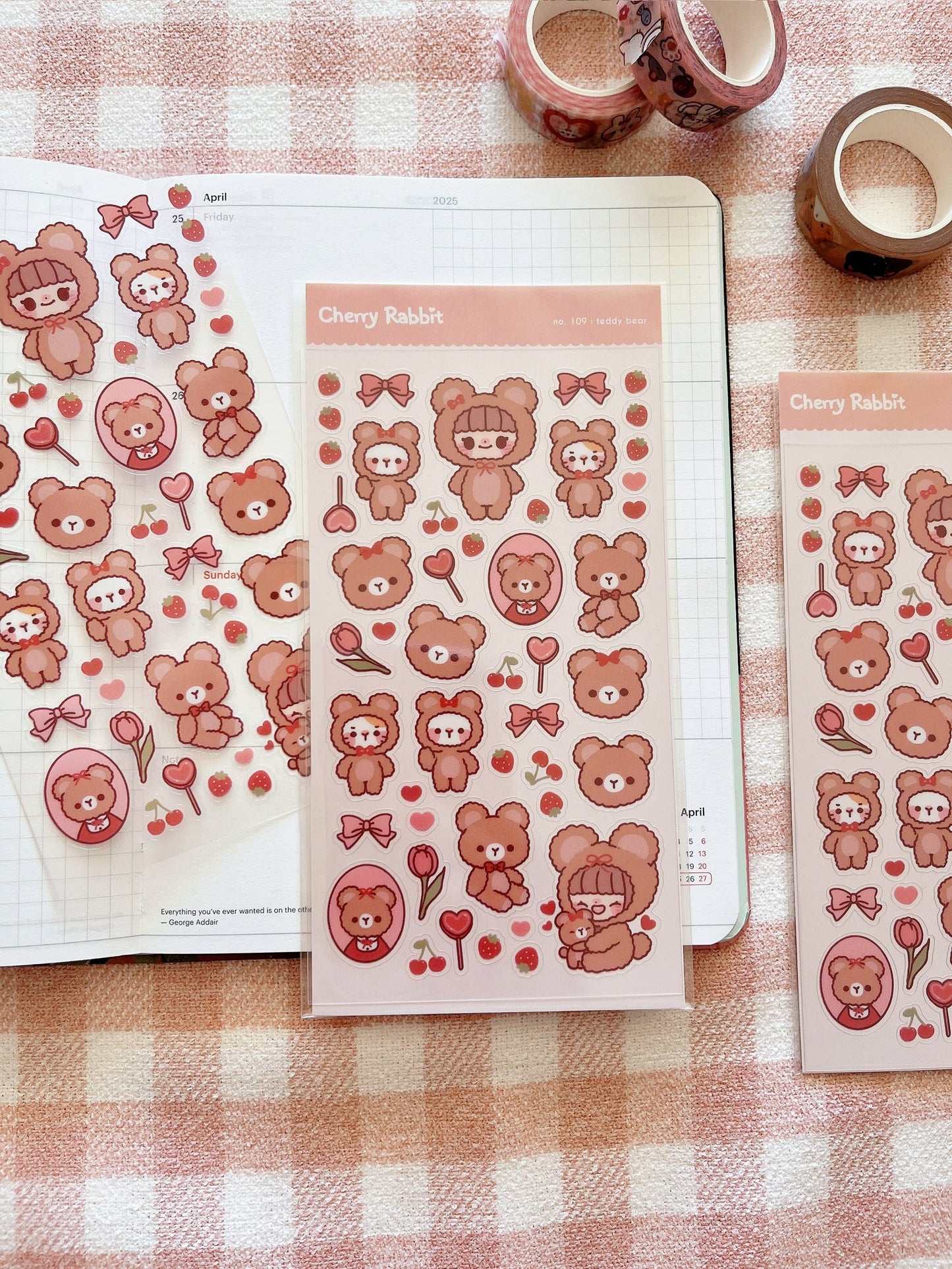 Teddy Bear Sticker Sheet no.109