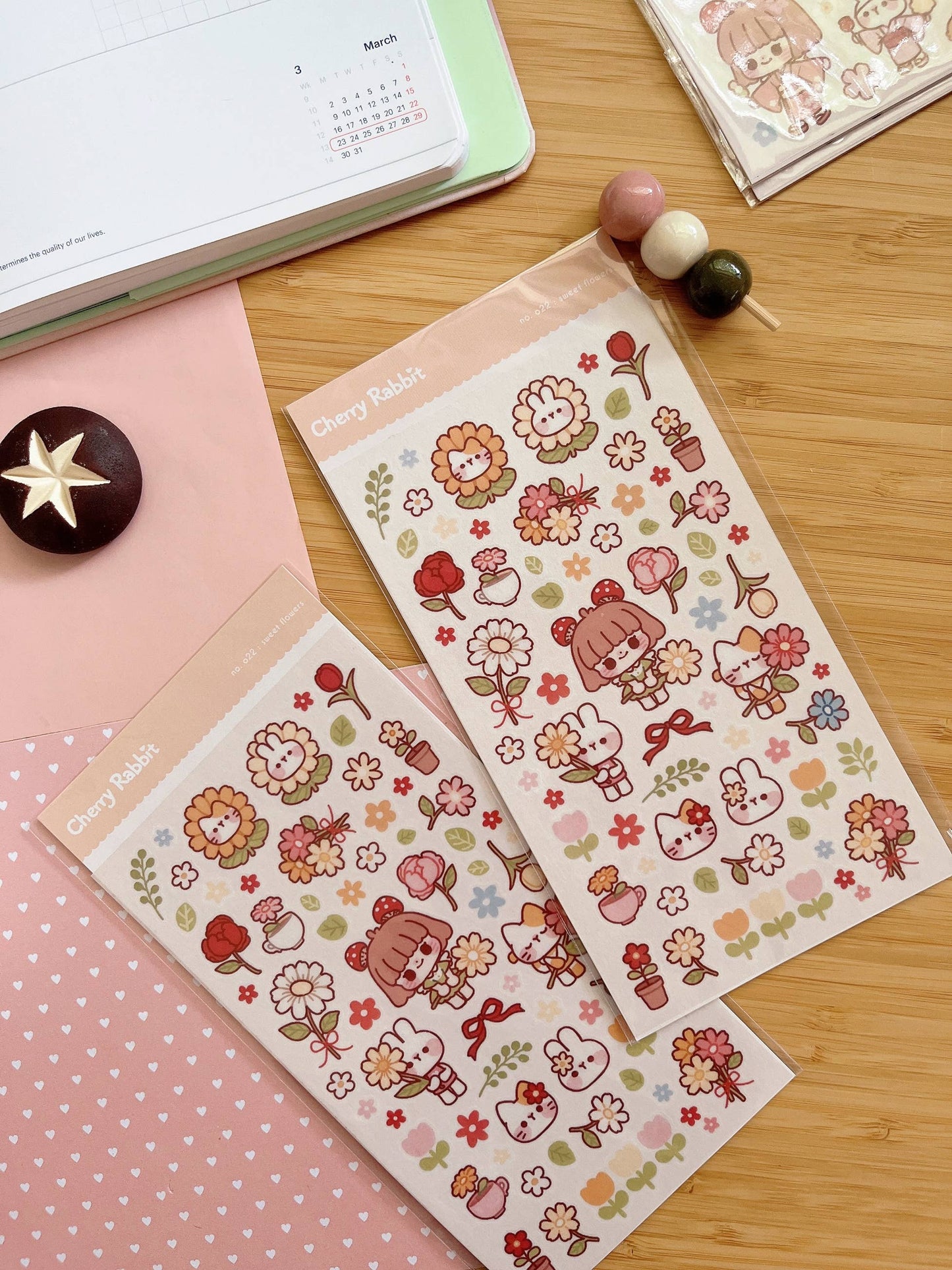 Sweet Flowers Sticker Sheet no.022