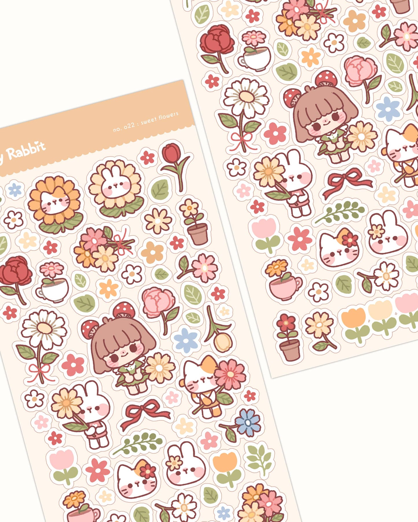 Sweet Flowers Sticker Sheet no.022