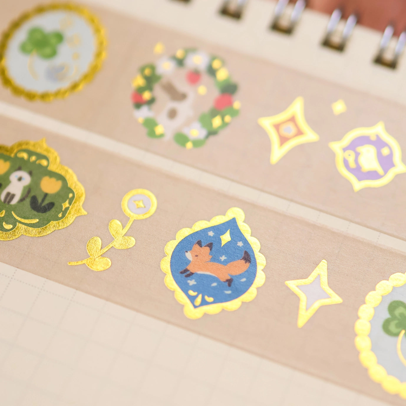 Animal in Frames - 25mm Washi Tape (Foil)