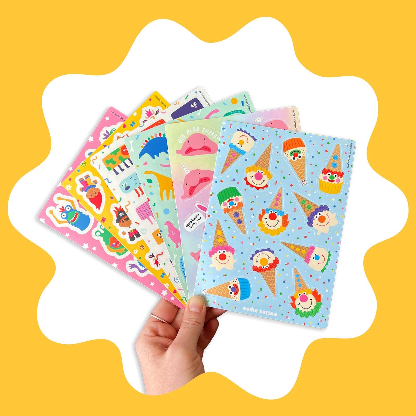 Darling Dinosaurs 5x7 Sticker Sheet