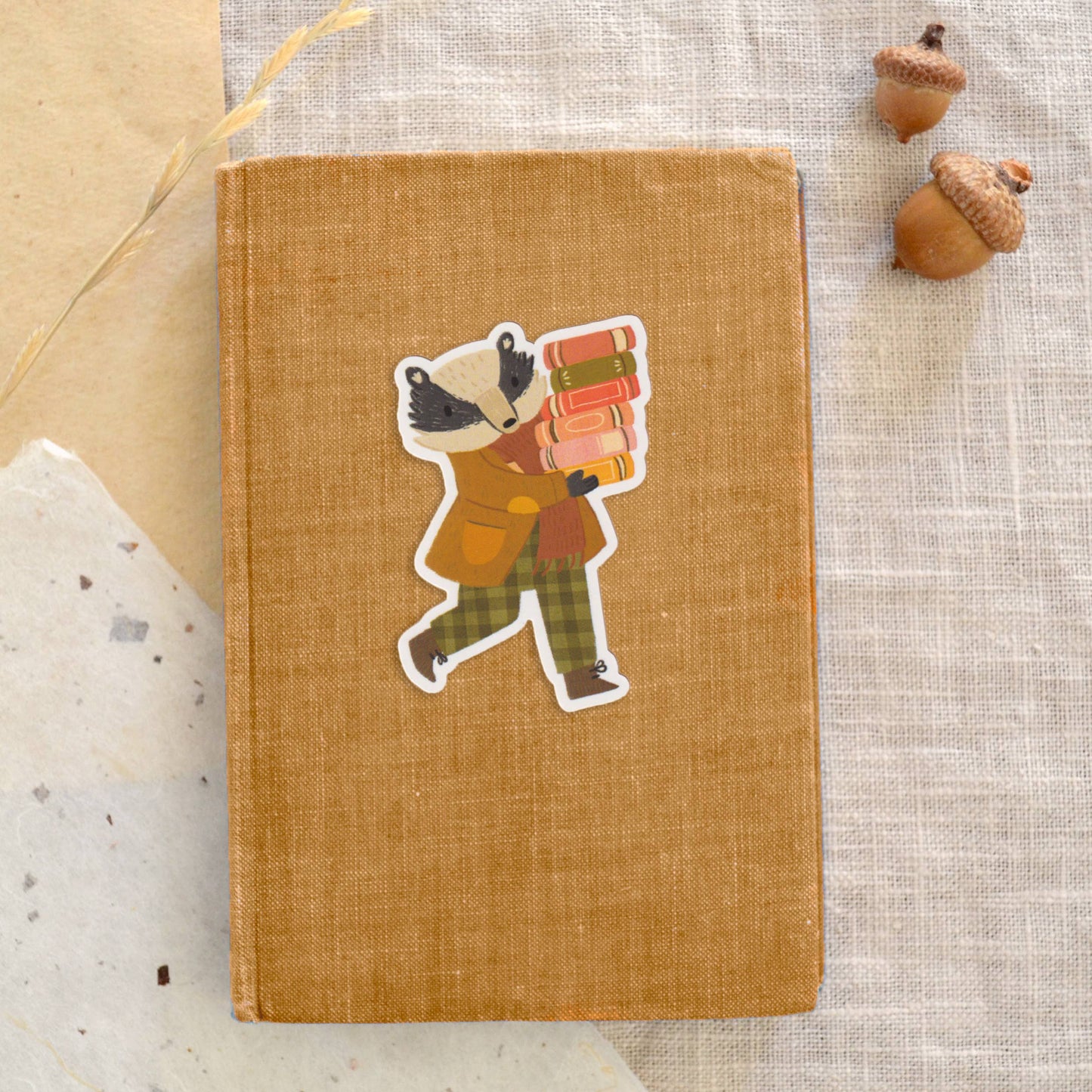Bookish Badger Sticker