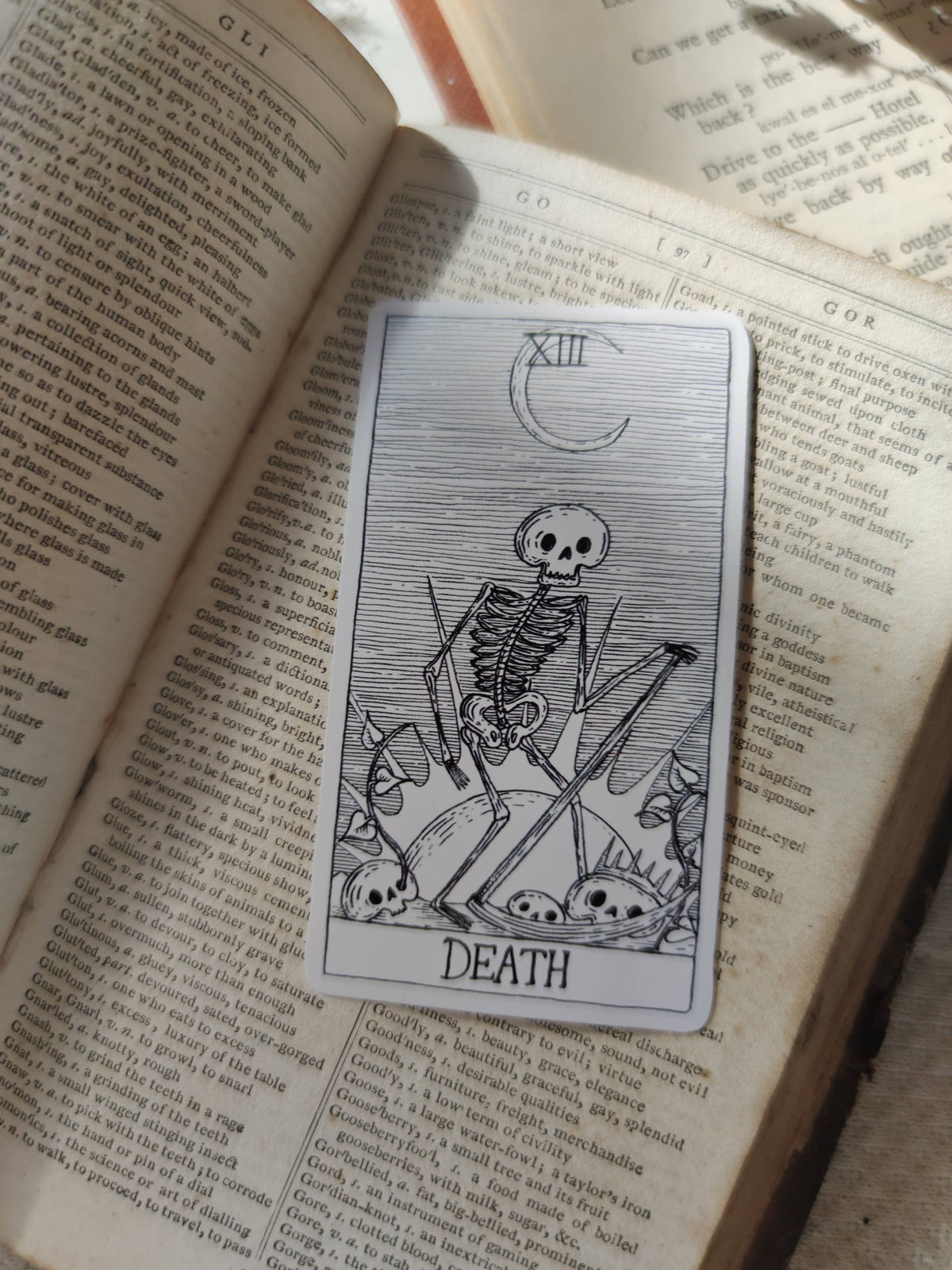 Death Tarot Card Vinyl Sticker