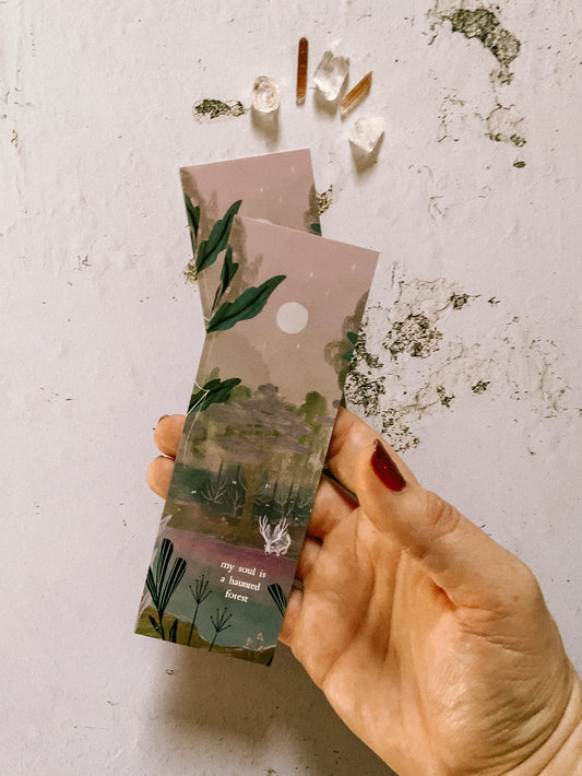 Bookmark: Haunted Forest - Literary Quote