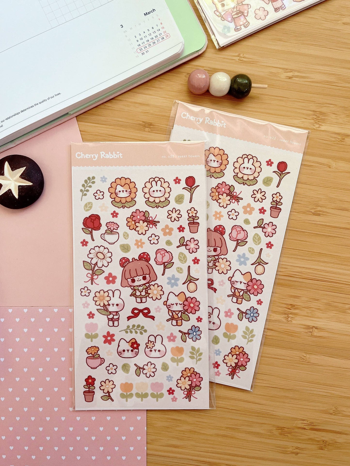 Sweet Flowers Sticker Sheet no.022