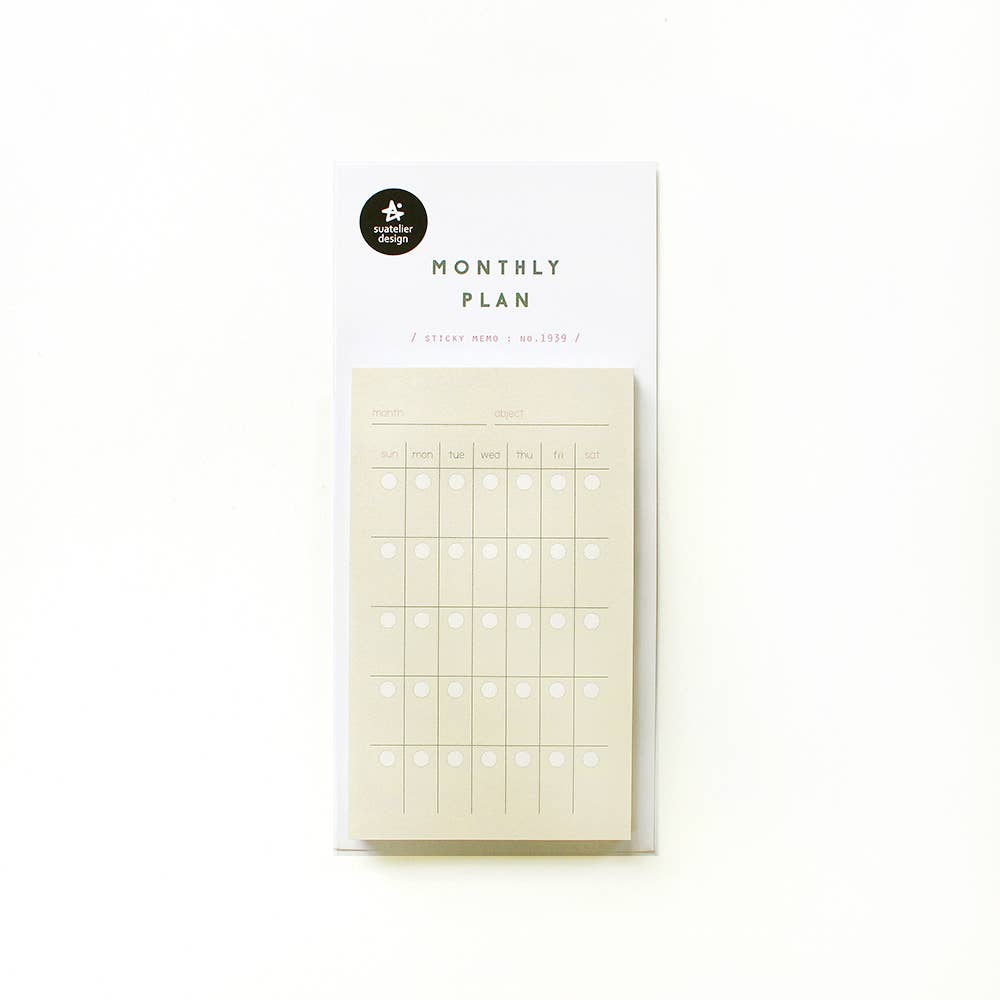 Suatelier-1939 Monthly Plan Sticky Notes