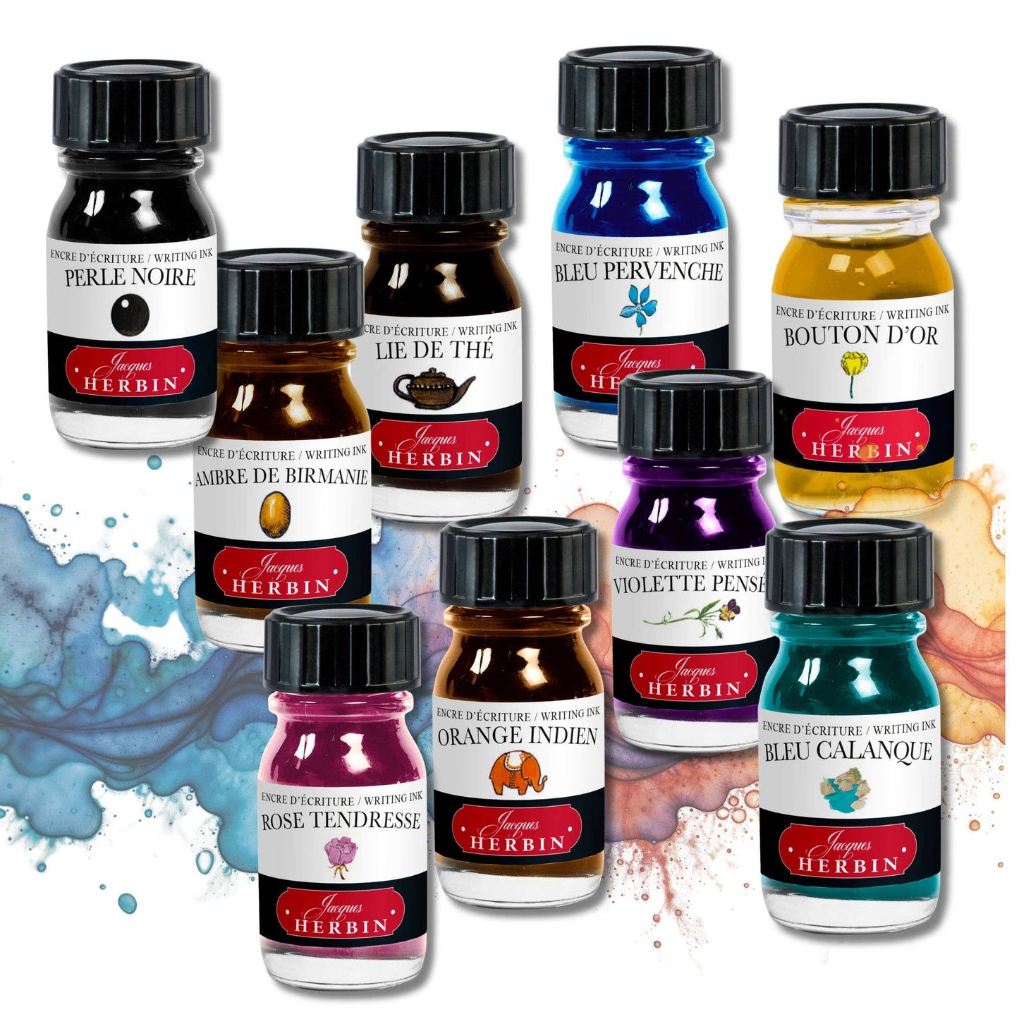 Herbin Fountain Pen Ink 10ml Bottle -40 Colors