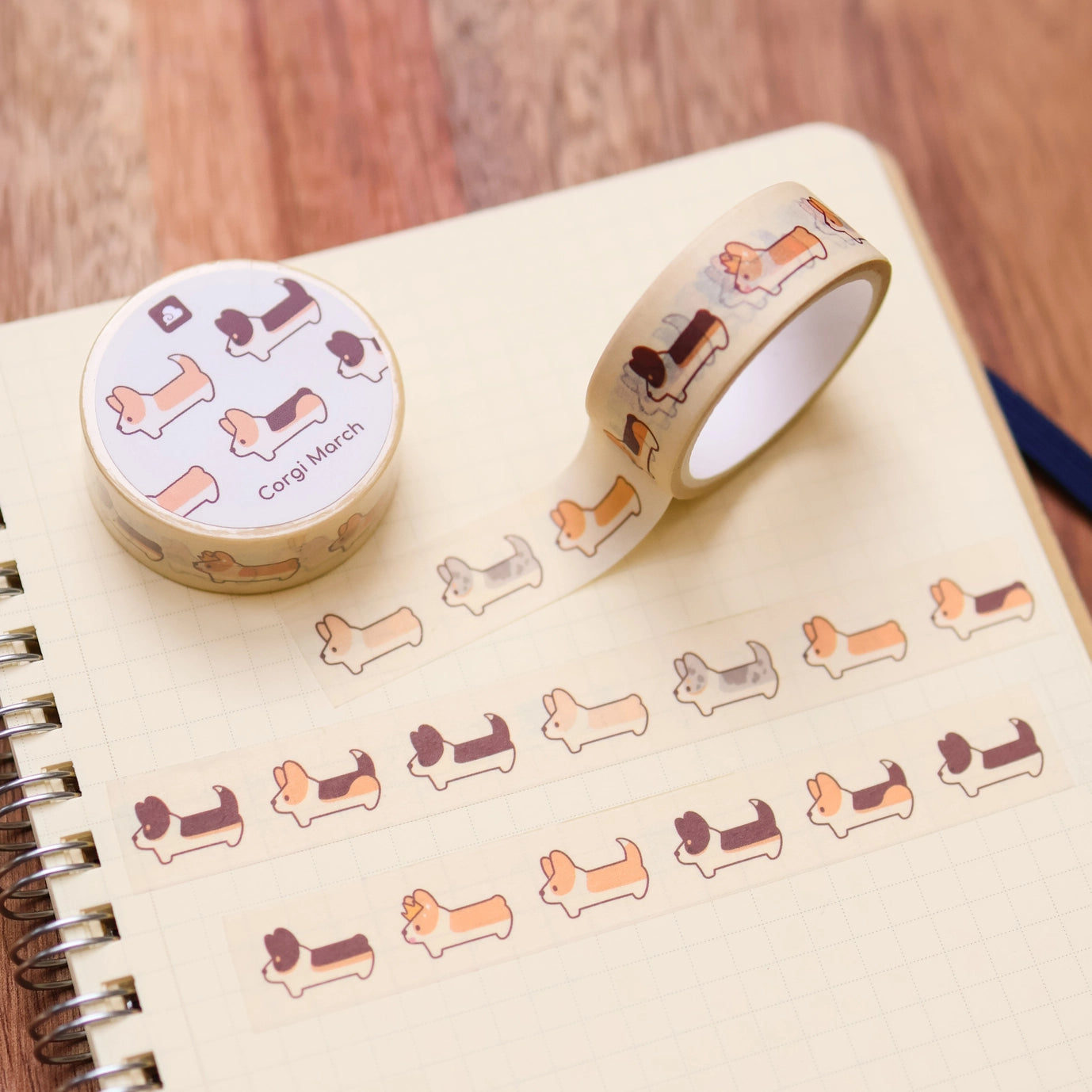 Corgi March Washi Tape