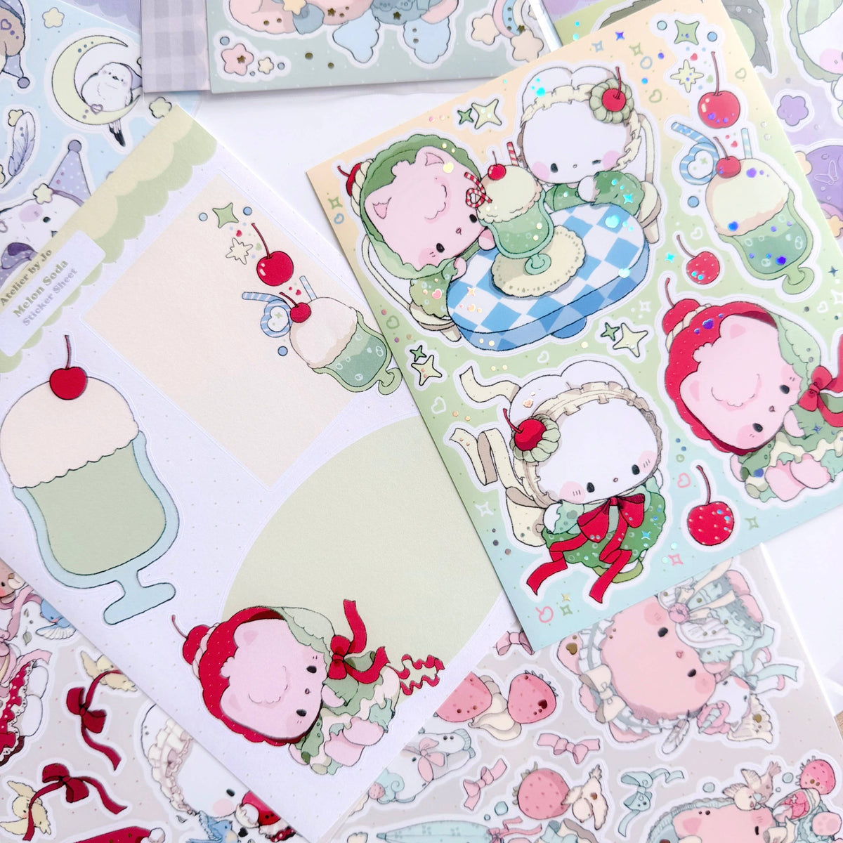 Melon Soda: Large Illustrative Sticker Sheet