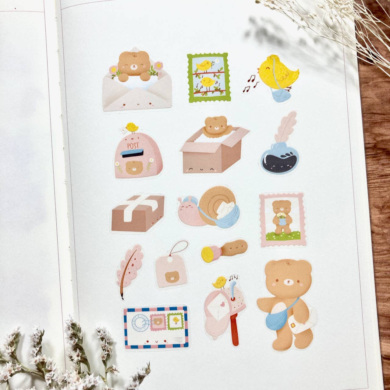 Bear Happy Mail Washi Sticker Sheet