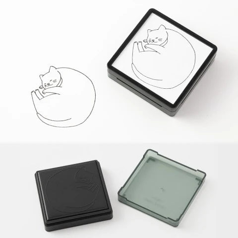 PAINTABLE STAMP PRE-INKED CAT