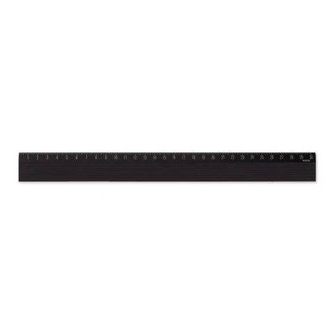 ALUMINUM RULER 30CM NON-SLIP BLACK