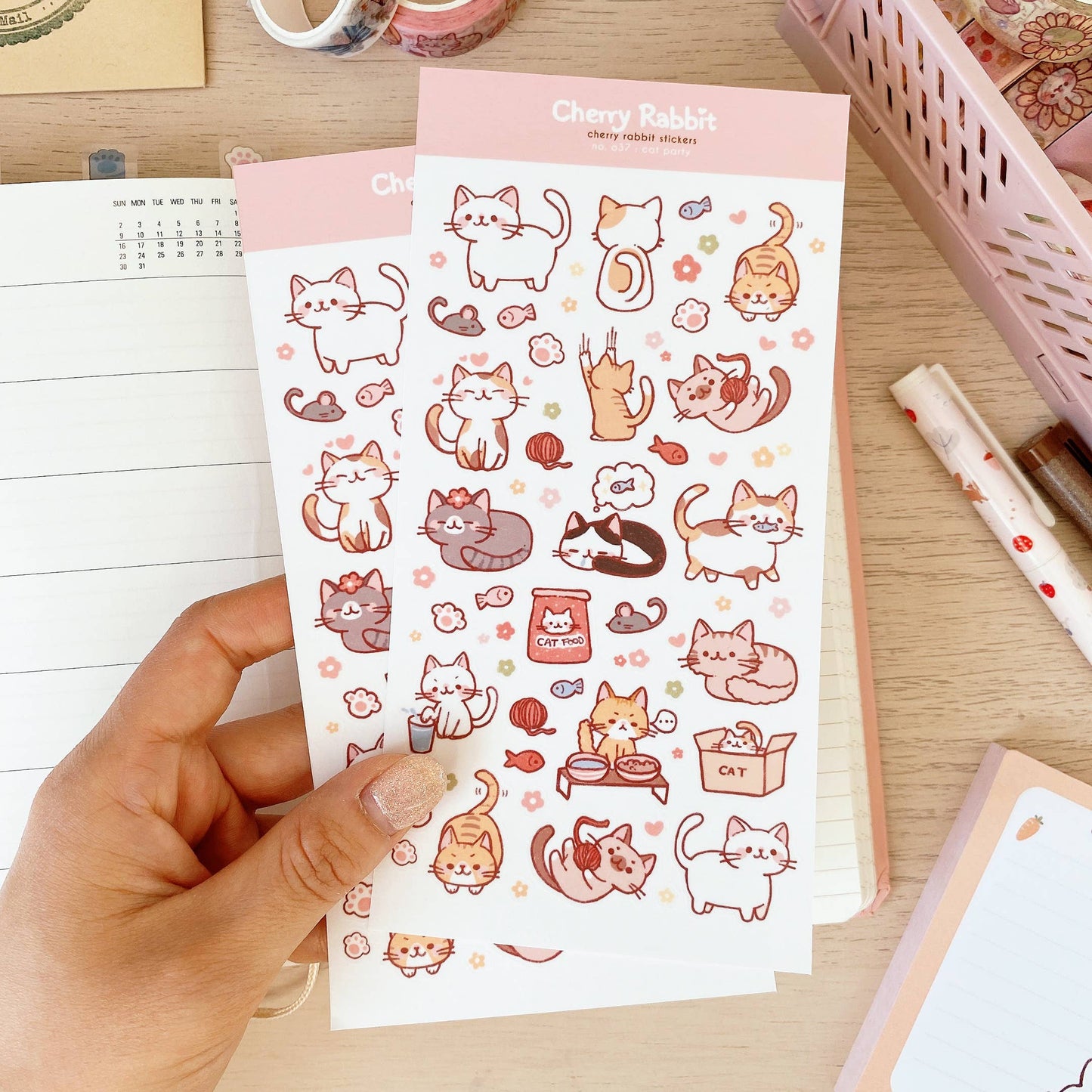 Cat Party Sticker Sheet no.037