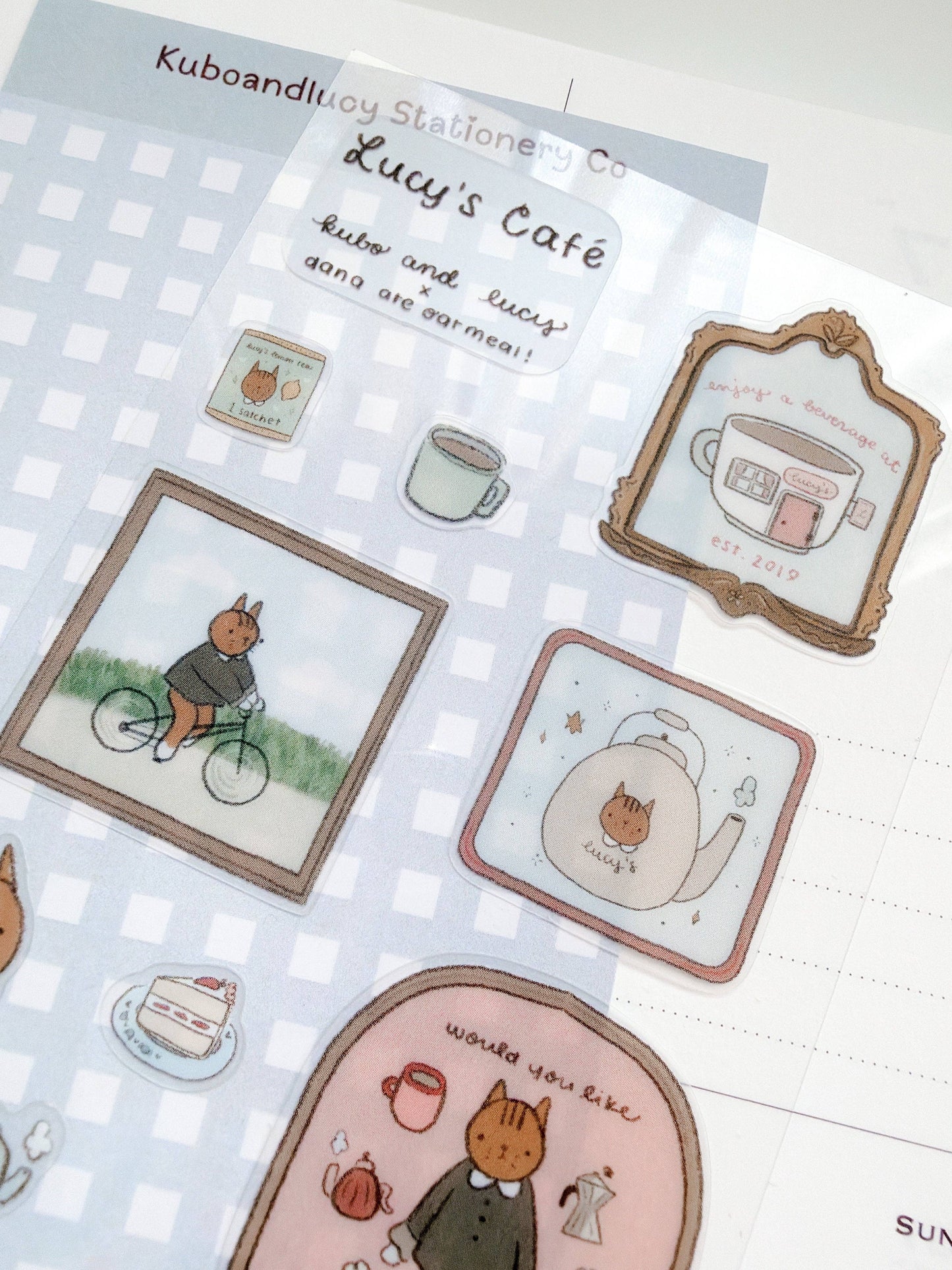 Kuboandlucy x Dana Ate Oatmeal Lucy's Cafe Sticker Sheet