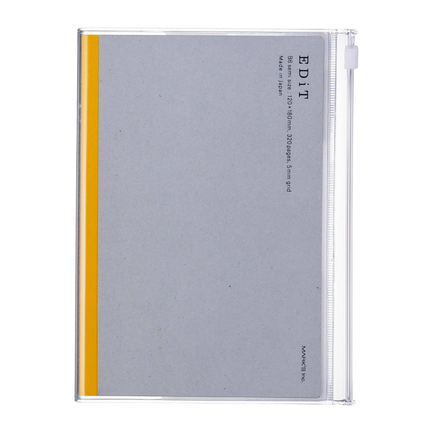 EDiT B6 Grid Notebook with PVC Cover & Zipper Pocket