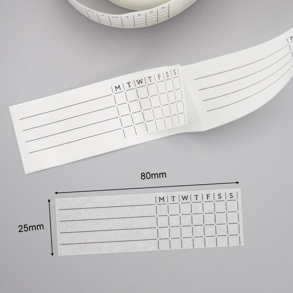 LAOMiS Weekly Habit Tracker Writable Washi Stickers