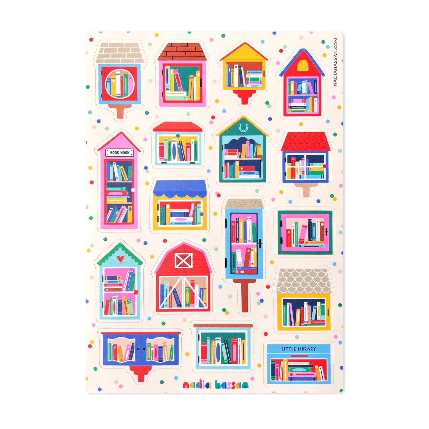Little Libraries 5x7 Sticker Sheet