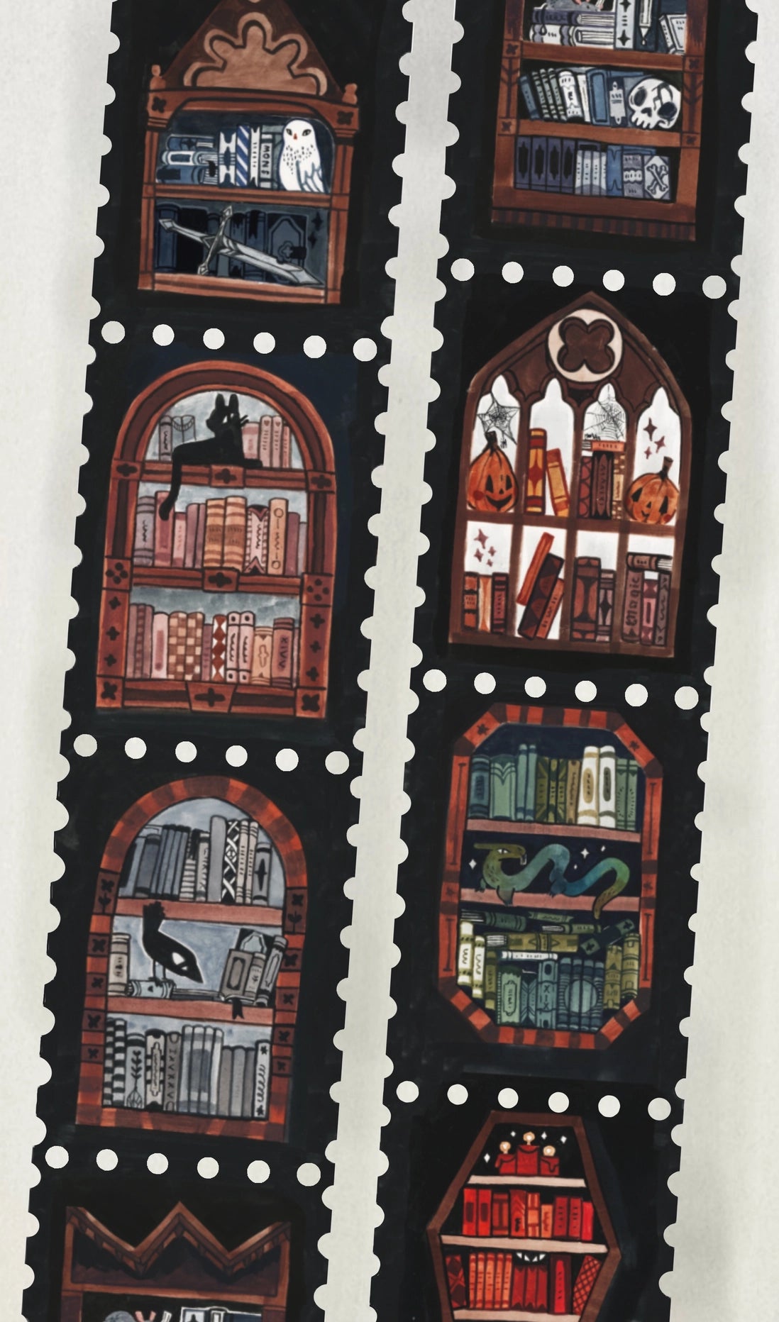 Magical Bookshelf Stamp Washi Tape