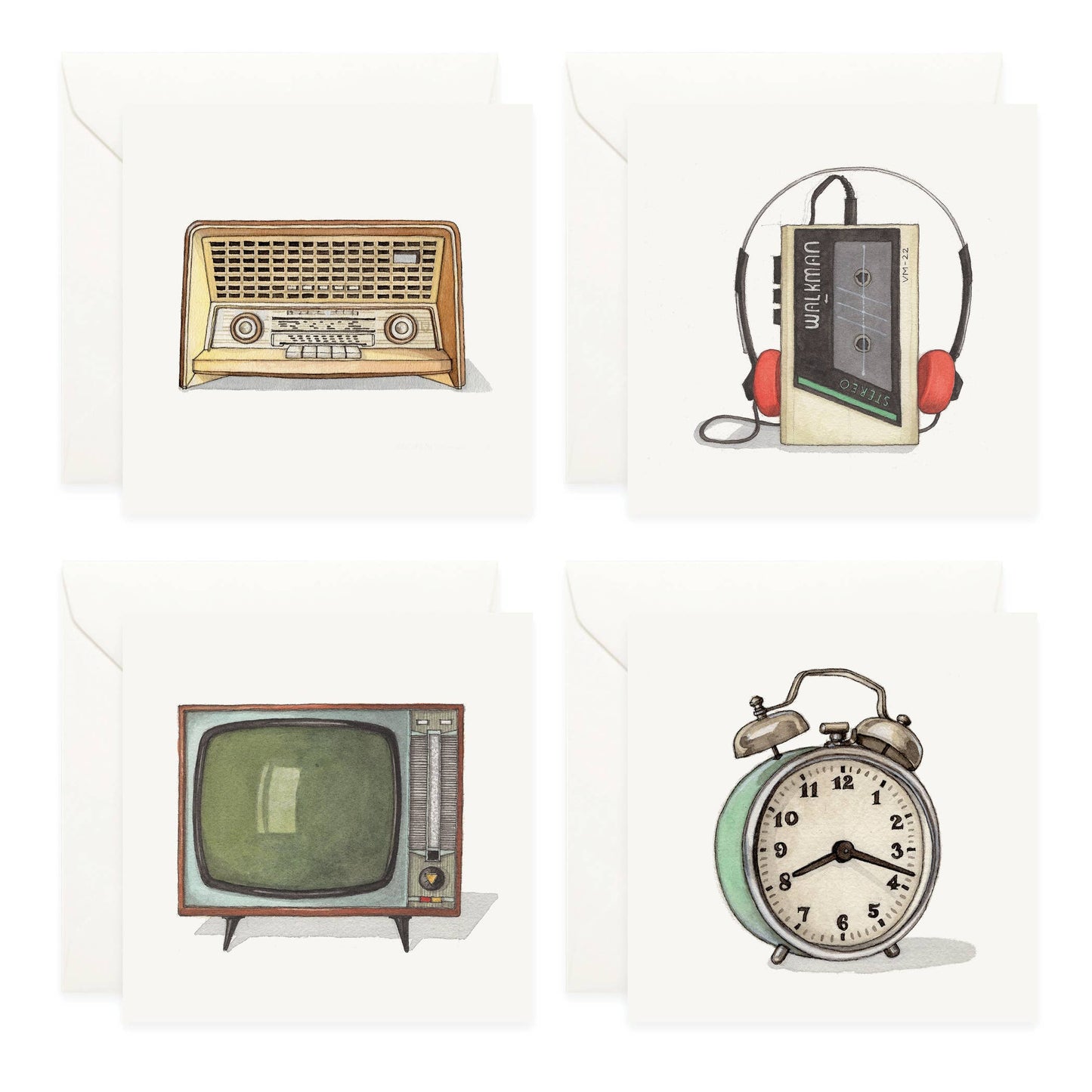 Mini Cards Set / Retro Objects