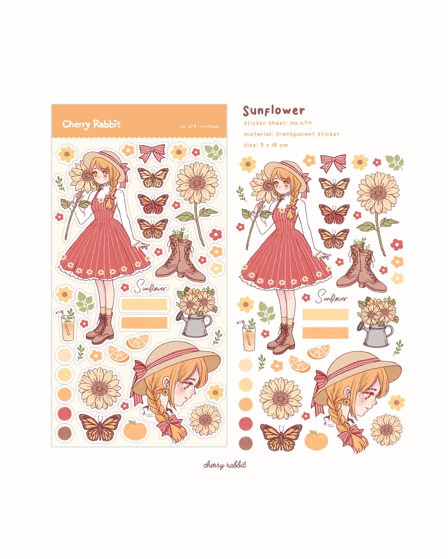 Sunflower Sticker Sheet no.074