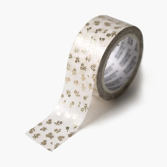 Gold Petite Floral Washi Tape