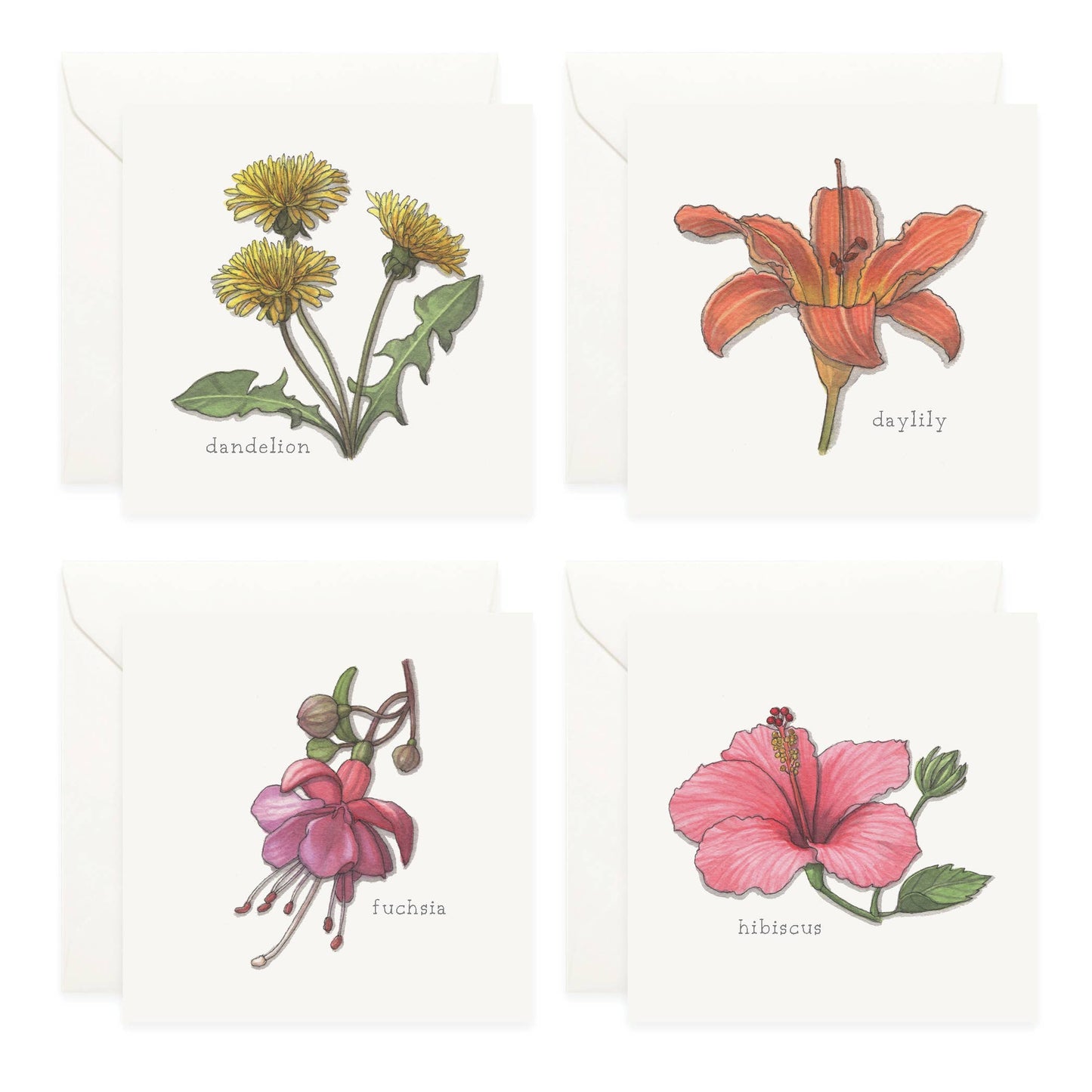 Mini Cards Set / Flowers 01