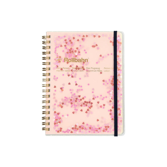 Rollbahn spiral notebook - Glitter Pink