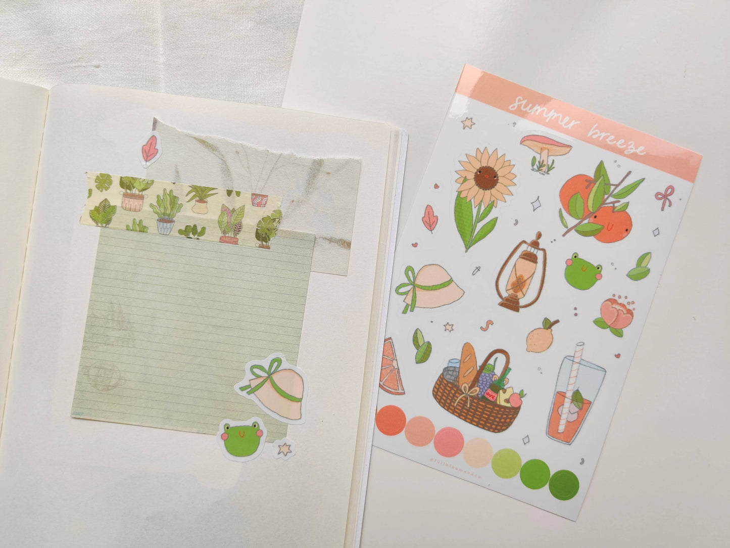 Plant Lover Washi Tape with Plants and Succulents in Pots
