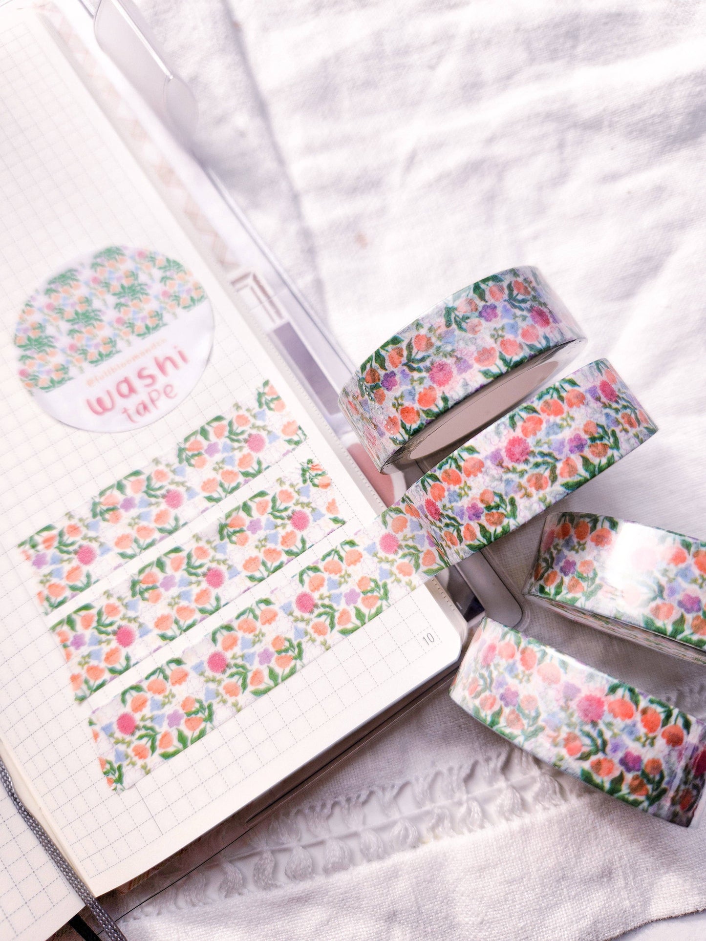 Spring Flower Pattern Washi Tape