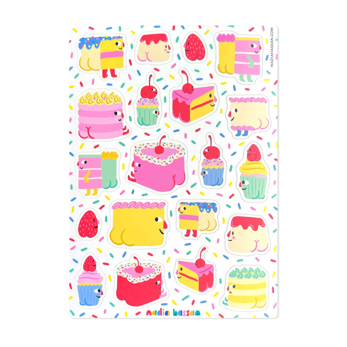 Sweet Cheeks 5x7 Sticker Sheet